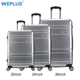 Weplus 3Pcs/Set Suitcase Pc Rolling Luggage Spinner Travel Suitcase With Wheels Tsa Lock Women