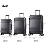 Weplus 3Pcs/Set Suitcase Pc Rolling Luggage Spinner Travel Suitcase With Wheels Tsa Lock Women