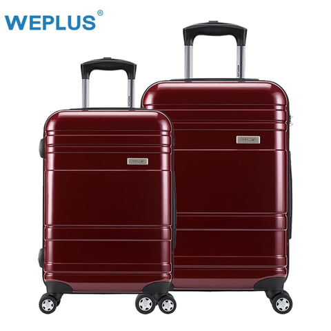 2Pcs/Set 20 Inch+24" Suitcases Pc Rolling Luggage Suitcase With Wheels Trolley Tas Lock Hardside