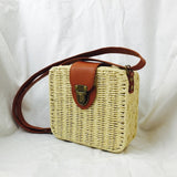Square Round Mulit Style Straw Bag Handbags Women Summer Rattan Bag Handmade Woven Beach Circle
