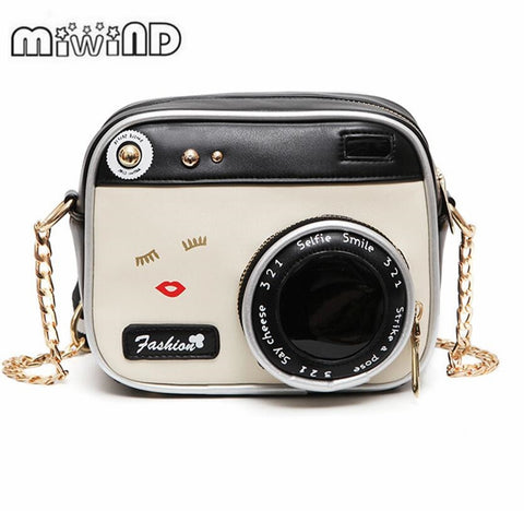 Miwind Small Bags 2018 Girl Vintage Fashion Lady Camera Shoulder Bag Women Handbag Chain