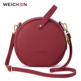 Hot Circular Design Fashion Women Shoulder Bag Leather Women'S Crossbody Messenger Bags Ladies