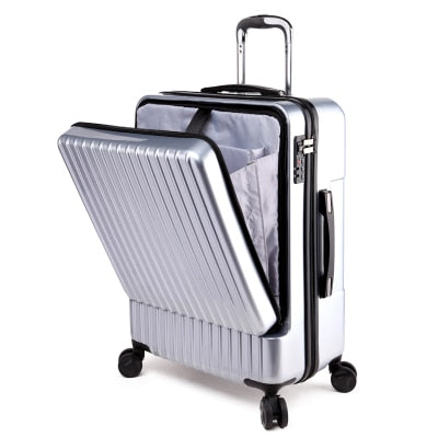 20"24" Inch Spinner Rolling Luggage Travel  Suitcase Bag With Laptop Bag,Pc+Abs Trolley
