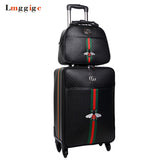 Women'S High-Quality Suitcase Bag Set, Rolling Pu Luggage, New Leather Box With Handbag,