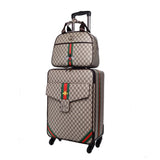 Women'S High-Quality Suitcase Bag Set, Rolling Pu Luggage, New Leather Box With Handbag,