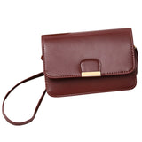 Women'S Fashion Leather Simple Solid Handbag Small Shoulder Bags Crossbody Bags For Girls Messenger