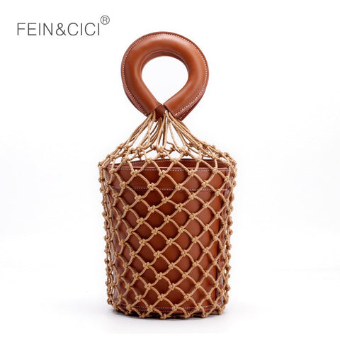 Beach Bag Nets Bucket Bags Hollow Bao Bao Women Summer Totes Bag 2018 New Fashion High Quality
