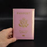 Cute Usa Passport Cover Women Pink Travel Passport Holder American Covers For Passport Girls Case