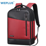 Weplus Backpack Leather Laptop Backpack Female Anti Theft Travel Bag School Shoulder Bag Bagpack