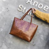 Luxury Crocodile Handbag Women Retro Leisure Large Shoulder Bag Female High Quality Causal Totes