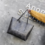 Luxury Crocodile Handbag Women Retro Leisure Large Shoulder Bag Female High Quality Causal Totes