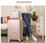 Hot 2Pcs/Set 14Inch Cosmetic Bag Hello Kitty 20/22/24/28 Inch Girl Trolley Case Abs+Pc Students