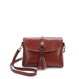 New Arrival Genuine Leather Women Crossbody Bag Fashion Tassel Messenger Bag Simple Design Small