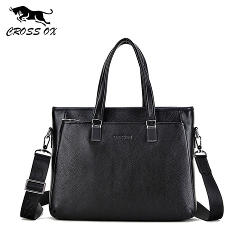 Cross Ox 2018 Design Men Handbag Briefcase Portfolio For Men Satchel Genuine Leather Shoulder