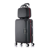 2Pcs/Set Lovely Business 20"24 Inches Trolley Case Abs+Pc Students Travel Luggage Ms Rolling
