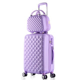 2Pcs/Set Fashion Cosmetic Bag 20/22/24/28 Inch Girl Students Trolley Case Travel Spinner Password