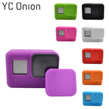For Go Pro Accessories Action Camera Case Protective Silicone Case Skin +Lens Cap Cover For Gopro