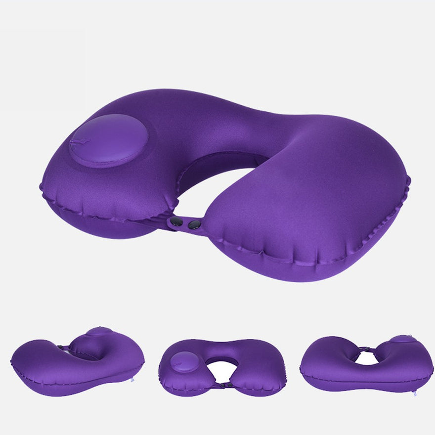 Multifunctional Portable Pressing Type Automatic Inflatable Pillow With U-Shaped Travel And Neck