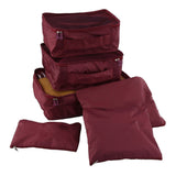 6Pcs/Set Lightweight Luggage Travel Bags Men And Women Packing Cubes Organizer Compression Pouches