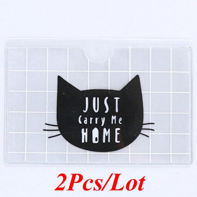 Women Pvc Cartoon Card Holder Credit Student Cute  Id Cards Wallet Passport Business Bancaire
