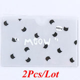 Women Pvc Cartoon Card Holder Credit Student Cute  Id Cards Wallet Passport Business Bancaire