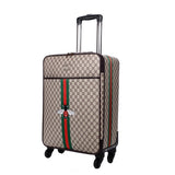 New Fashion 16/20/24 Size 100%Pu Rolling Luggage Spinner Brand Travel Suitcase Women Boarding