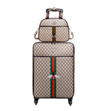 New Fashion 16/20/24 Size 100%Pu Rolling Luggage Spinner Brand Travel Suitcase Women Boarding