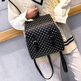 Women Wave Point Backpack Shoulder School Book Travel Handbag Rucksack Bags