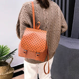 Women Wave Point Backpack Shoulder School Book Travel Handbag Rucksack Bags