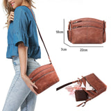 Cobbler Legend Multi Pockets Vintage Genuine Leather Bag Female Small Women Handbags Bags For Women