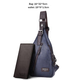 Vicuna Polo Famous Brand Theftproof Magnetic Button Open Leather Mens Chest Bags Fashion Travel