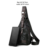 Vicuna Polo Famous Brand Theftproof Magnetic Button Open Leather Mens Chest Bags Fashion Travel