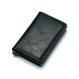 Dienqi Rfid Card Holder Men Wallets Money Bag Male Vintage Black Short Purse 2018 Small Leather