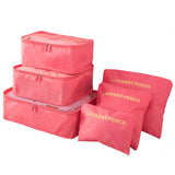 6Pcs/Set Travel Case Clothes Tidy Storage Bag Box Luggage Suitcase Pouch Bra Cosmetics Underwear