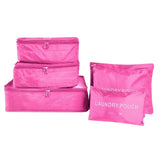 6Pcs/Set Travel Case Clothes Tidy Storage Bag Box Luggage Suitcase Pouch Bra Cosmetics Underwear