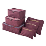 6Pcs/Set Travel Case Clothes Tidy Storage Bag Box Luggage Suitcase Pouch Bra Cosmetics Underwear