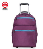 20 Inch Waterproof Travel Trolley Backpack Large Capacity Luggage Wheeled Backpacks Carry-On Bags