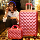 14+24 Inch Women Suitcase Spinner Wheel Girls Suitcase Rolling Luggageboxes Travel Bag Trolley Case