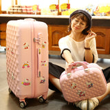 14+24 Inch Women Suitcase Spinner Wheel Girls Suitcase Rolling Luggageboxes Travel Bag Trolley Case