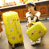 14+24 Inch Women Suitcase Spinner Wheel Girls Suitcase Rolling Luggageboxes Travel Bag Trolley Case