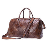 Westal Men Travel Bag Genuine Leather Men Hand Luggage Travel Duffle Bag Casual Weekend Bag Big