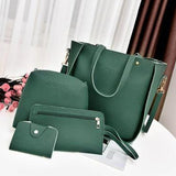 Women Bag Set Top-Handle Big Capacity Female Tassel Handbag Fashion Shoulder Bag Purse Ladies Pu