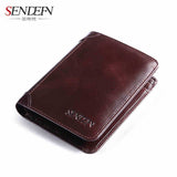 Men'S Wallet Short Section Business Multi-Card First Layer Leather Leather Wallet Men'S Wallet
