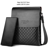 Vicuna Polo Classic Plaid Design Business Man Bag Vintage Brand Mens Messenger Bag Casual Grid