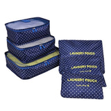 6Pcs/Set Travel Organizer Storage Bags Portable Luggage Organizer Clothes Tidy Pouch Suitcase