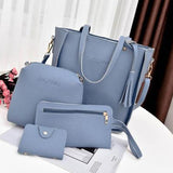 Women Top-Handle Bags Female Composite Bags  Women Messenger Bags Handbag Set Pu Leather Wallets