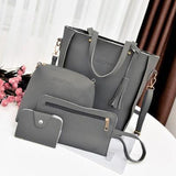 Women Top-Handle Bags Female Composite Bags  Women Messenger Bags Handbag Set Pu Leather Wallets