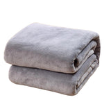 Gorgeous Flannel Fleece Blanket Cozy Couch Solid Color Bed Blanket