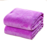 Gorgeous Flannel Fleece Blanket Cozy Couch Solid Color Bed Blanket