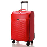 Wholesale!Women 16 18 20 22 24Inches Red Pu Leather Married Luggage Box On Universal Wheels,Girl